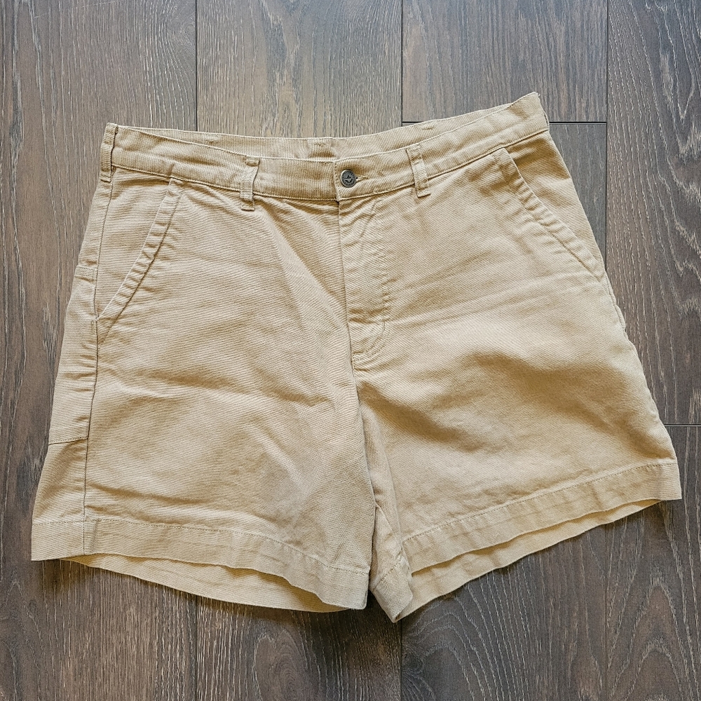 Patagonia Men's Stand Up Shorts, 34 waist, 7 inch inseam, Organic Cotton, Tan